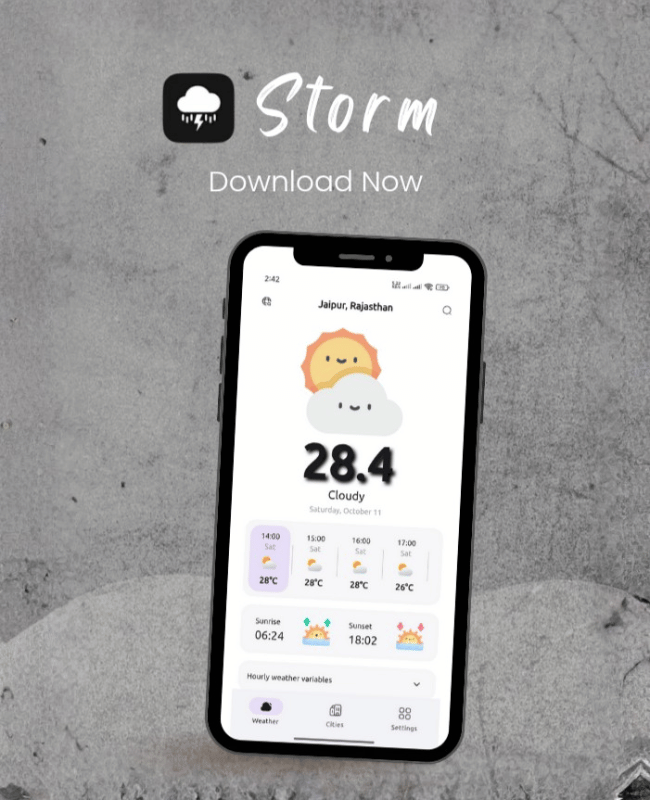 Storm App Interface